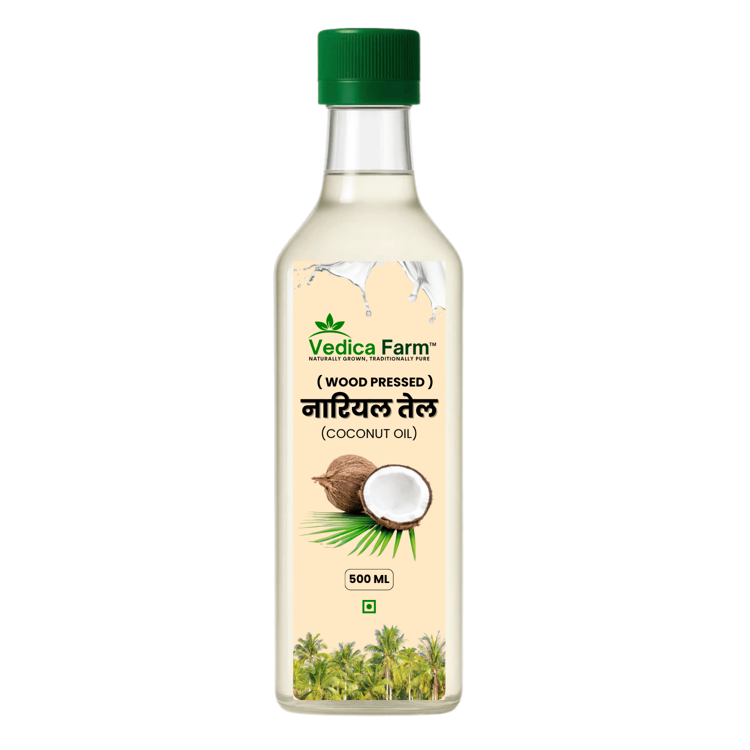 Vedic Farm Wood Pressed Extra Virgin Coconut Oil | 100% Pure & Natural | Cold Extraction